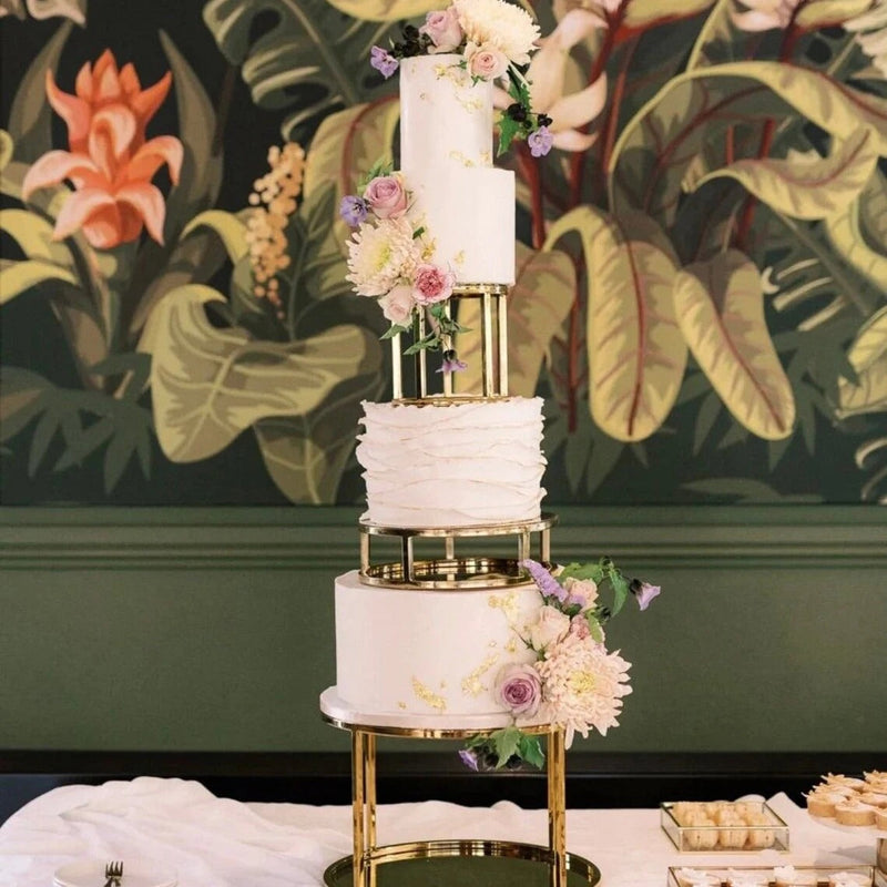 Présentoir gâteau pièce montée doré pour mariage