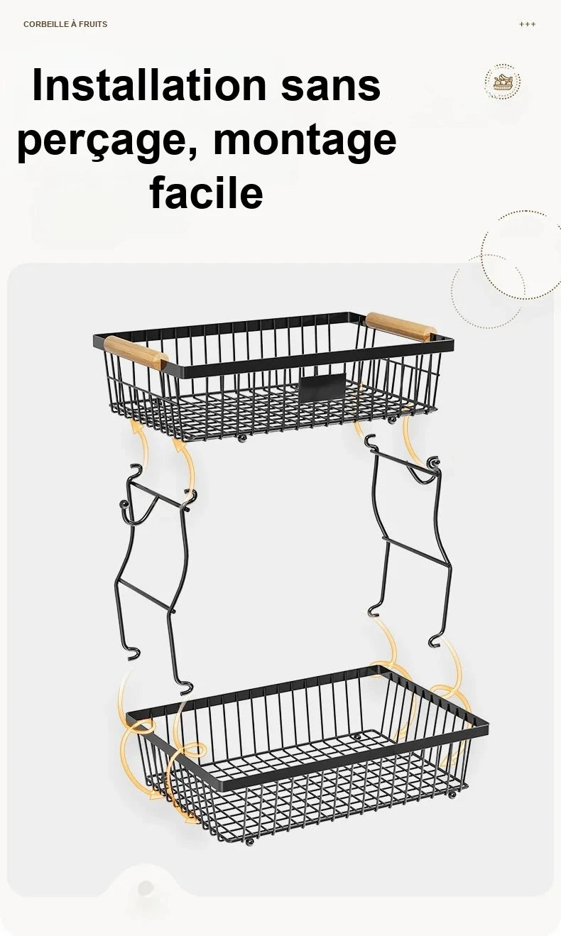 Panier de Présentation Métal 2 Niveaux
