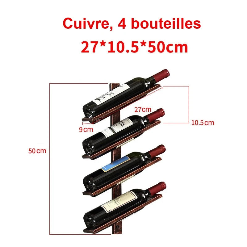 Présentoir Mural Bouteilles Vin Design – présentoir bouteille – détail du design
