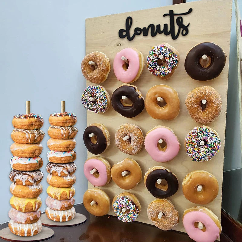 Mur Donuts Bois DIY Mariage Rustique – présentoir donuts – détail de la finition