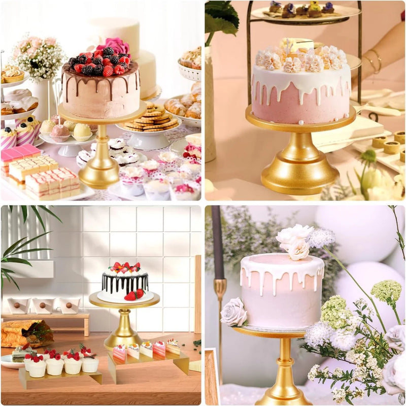 Set Présentoir Gâteaux Doré 6 Pièces – présentoir gâteau – mise en scène pour réception