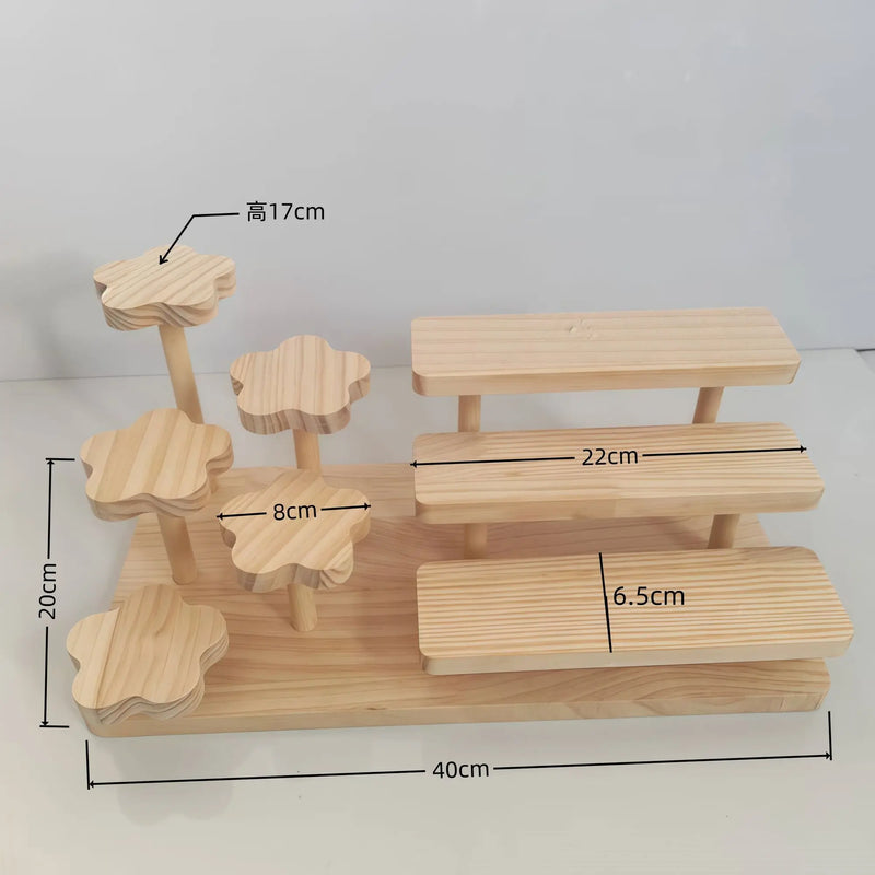 Présentoir Bois Multi-Niveaux Pâtisserie – présentoir gâteau – détail du design
