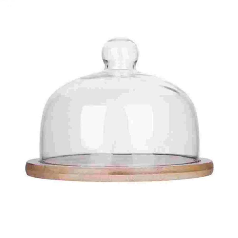 Présentoir à Gâteaux Bois Cloche Verre – présentoir gâteau – mise en scène pour réception