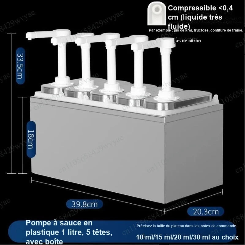 Distributeur de Sauce Buffet Double Tête Inox
