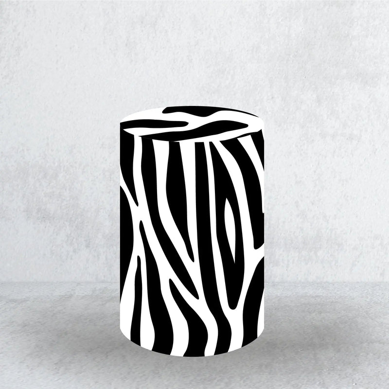 Housse Extensible Piédestal Cylindrique Motif Imprimé