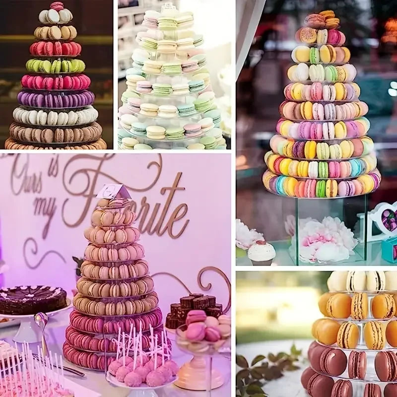 Présentoir Macarons Cupcakes Étagé – présentoir cupcake – en situation sur un buffet