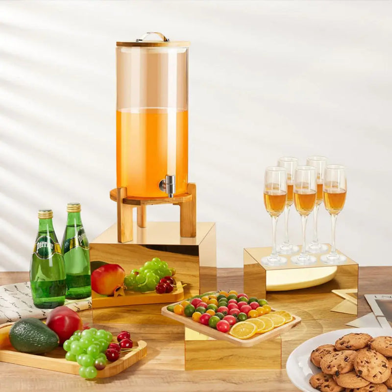 Présentoir Gâteaux Acrylique Doré Anniversaire – présentoir gâteau – gros plan sur la matière