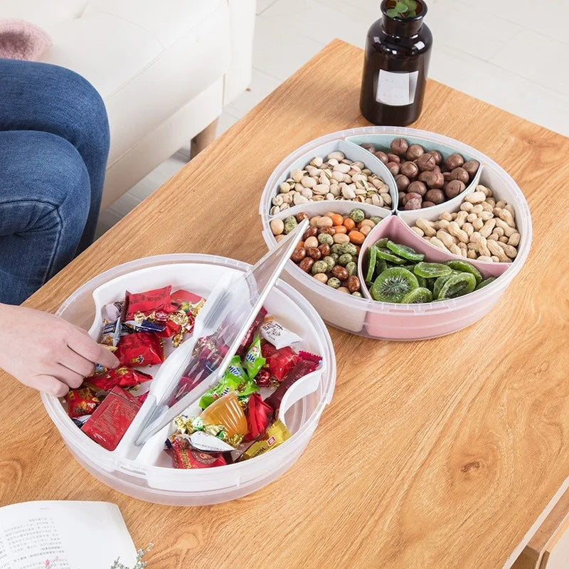 Plateau Compartimenté Fruits et Snacks – plateau de présentation – vue de côté