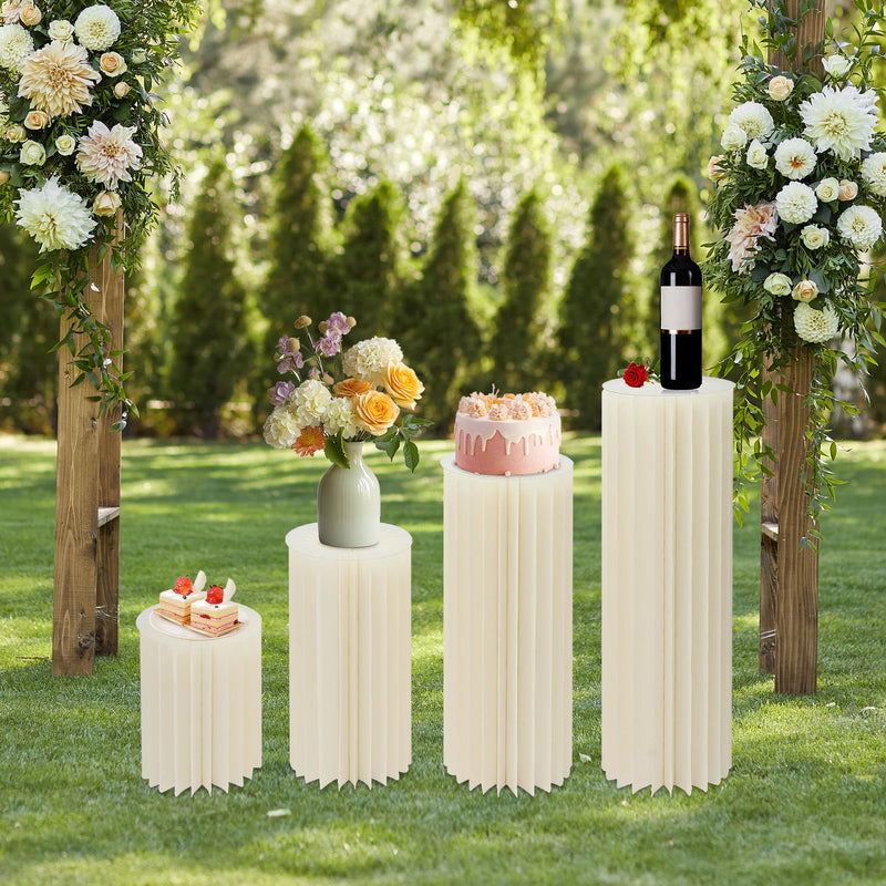 Colonnes Présentoir Buffet Mariage Modulables – cube présentoir buffet – en situation sur un buffet
