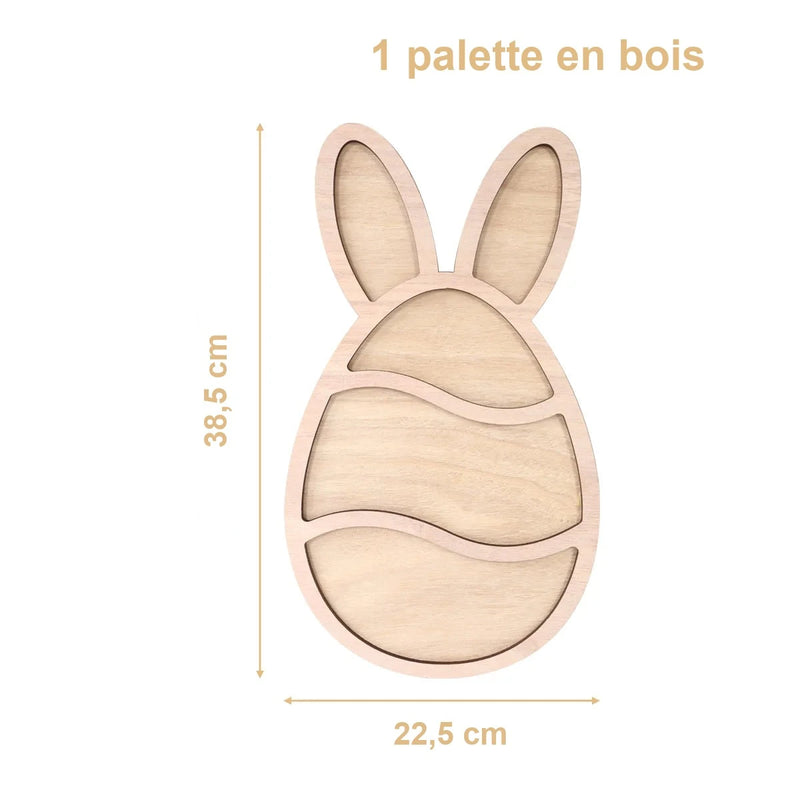 Plateau Bois Lapin Pâques