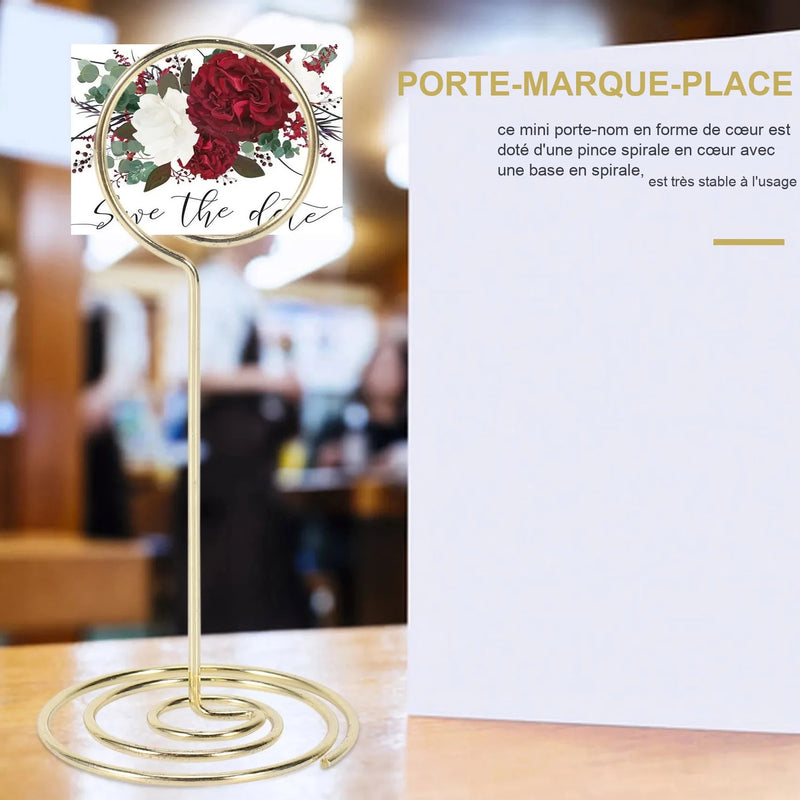 Marque-Place Doré Anneau Lot de 12