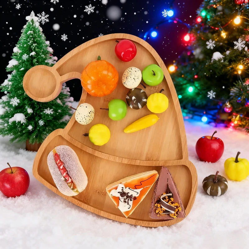 Plateau de Service Bois Motif Noël – plateau de présentation – vue d'ensemble