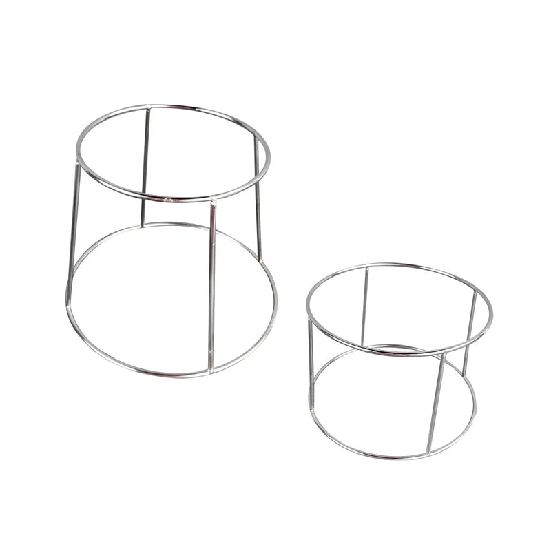 Rehausseur de Buffet Rond Métal Argenté