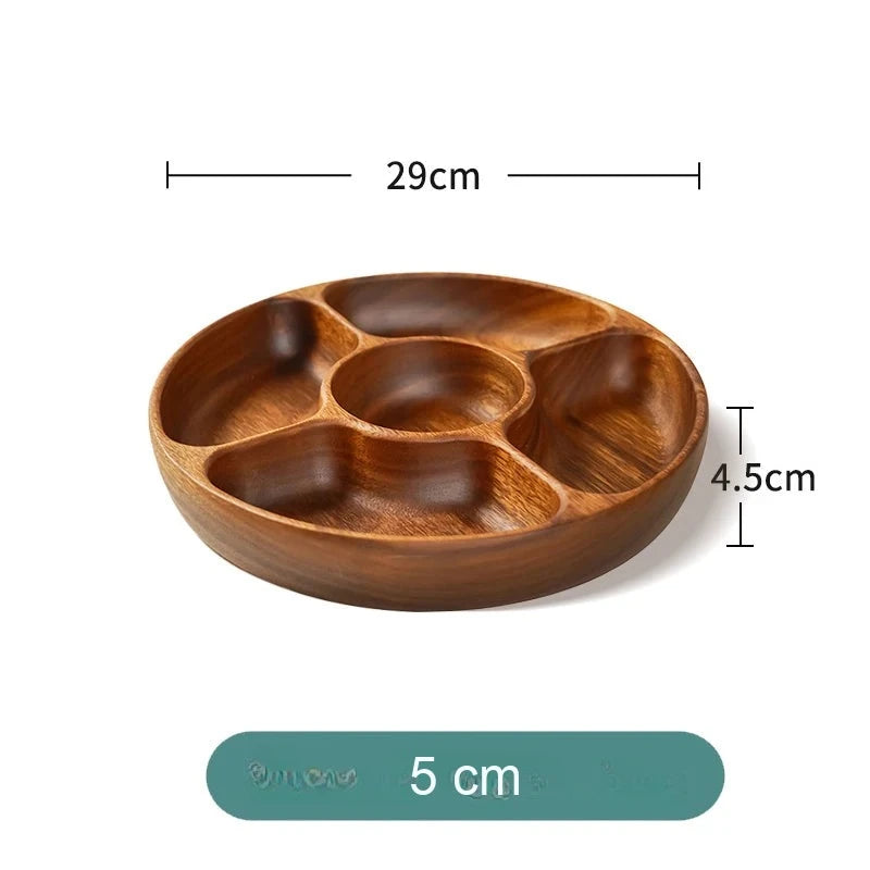 Plateau Compartimenté en Bois Rond