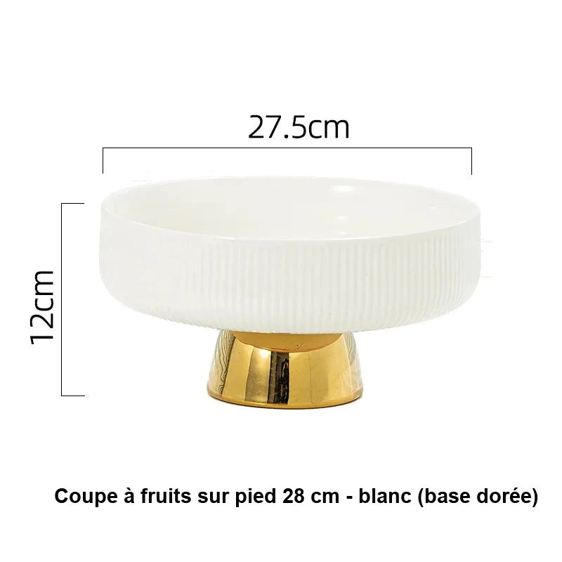 Assiette Céramique Rayée Dessert