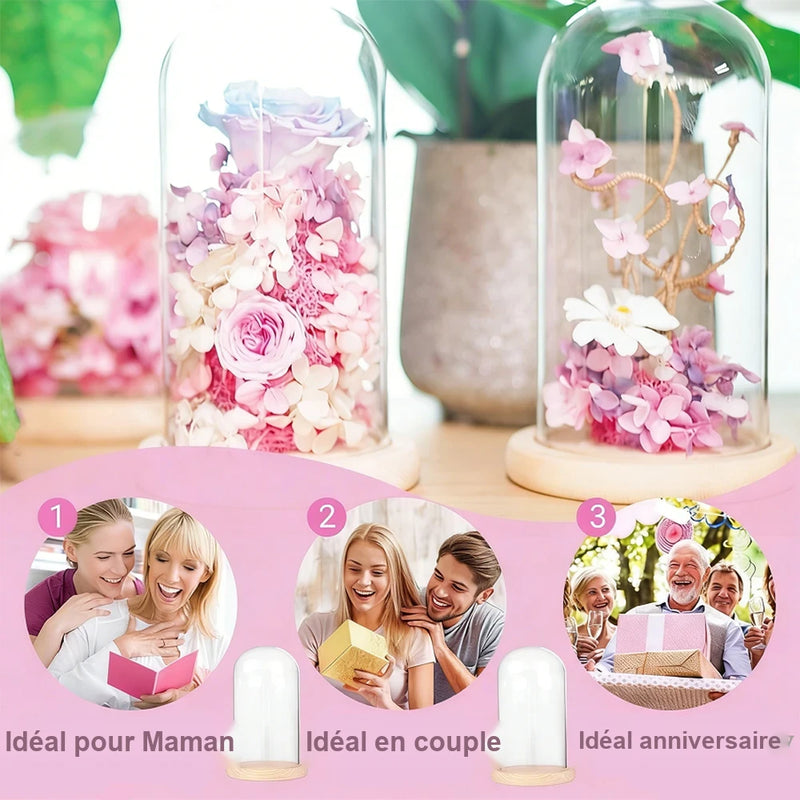 Cloche en verre, idée cadeau pour Maman, en couple ou anniversaire