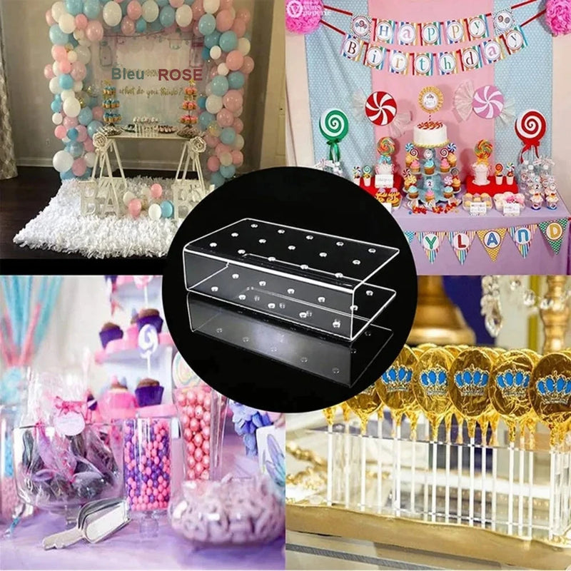 Présentoir Cake Pop Bonbons Acrylique – présentoir à bonbons – détail de la finition