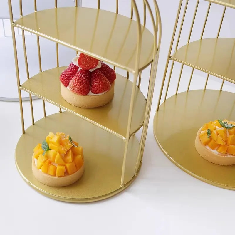 Présentoir Buffet Cage à Oiseau Vintage – présentoir buffet – détail de la finition