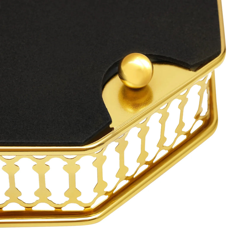 Plateau Miroir Décoratif Buffet Réception – plateau de présentation – gros plan sur la matière
