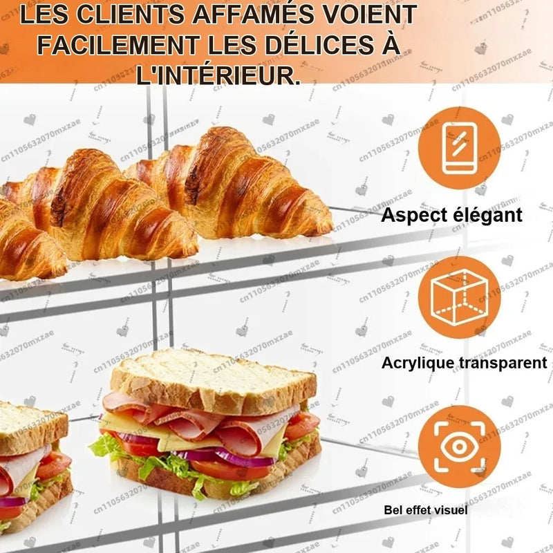 Vitrine Présentoir Pâtisserie 4 Niveaux – présentoir gâteau – détail de la finition