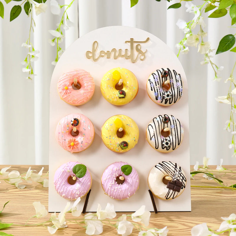 Arche Bois Présentoir Donuts Anniversaire – présentoir donuts – vue d'ensemble