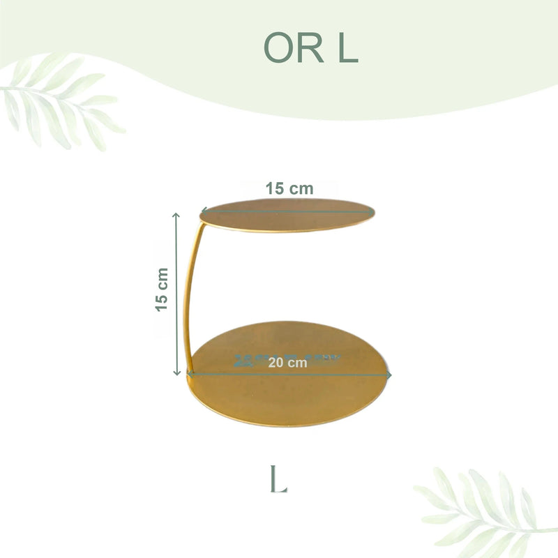 Présentoir Gâteau Métal Flottant Doré – présentoir gâteau – détail du design