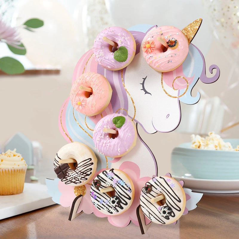 Présentoir Donuts Bois Fête Enfant – présentoir donuts – vue d'ensemble