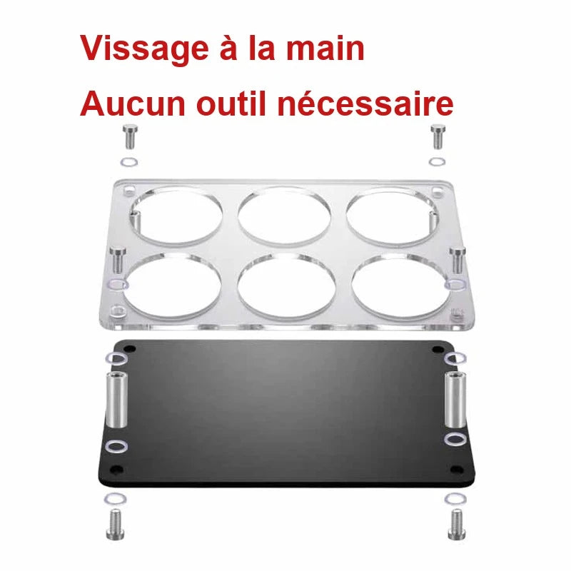 Support shooters acrylique - vissage à la main, aucun outil nécessaire