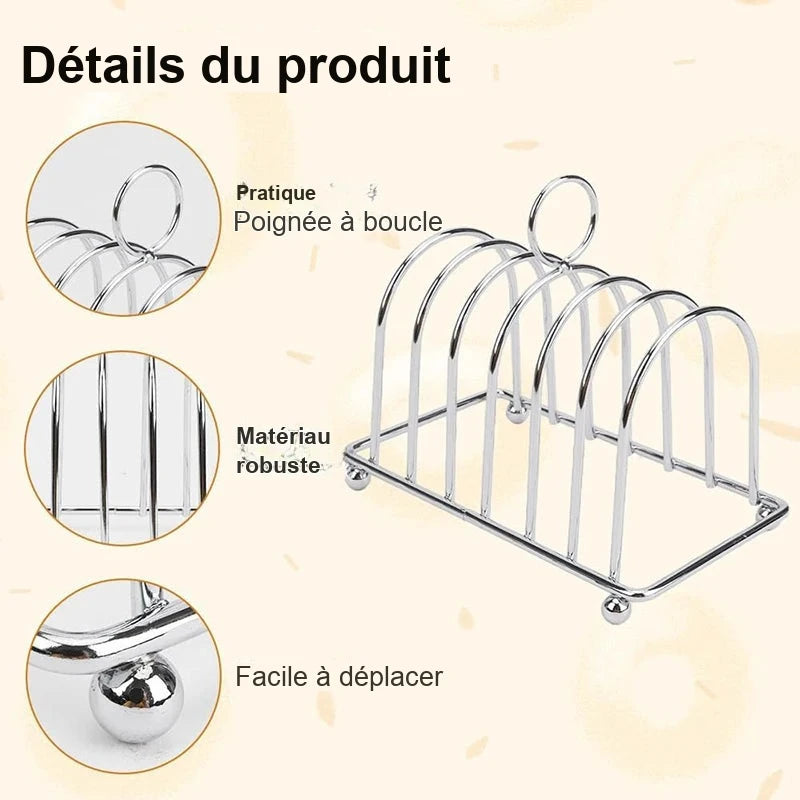 Porte-Toasts Inox 6 Tranches Buffet Hôtel