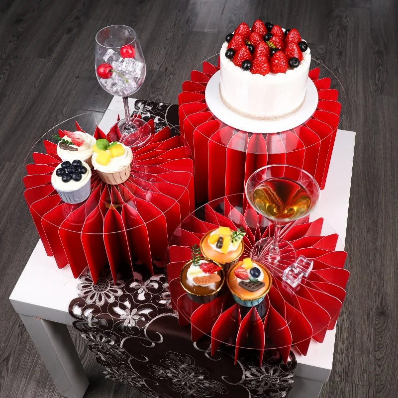 Présentoir Cupcakes Papier Pliable Buffet – présentoir cupcake – détail de la finition