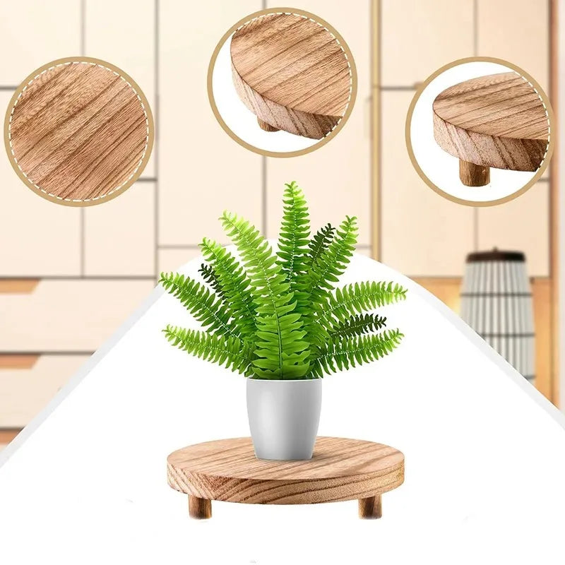 Rehausseur de Buffet Rond Bois Naturel