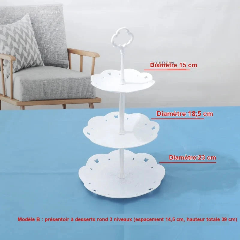 Présentoir Gâteau Multi-Formats Buffet Mariage – présentoir gâteau – vue de dessus