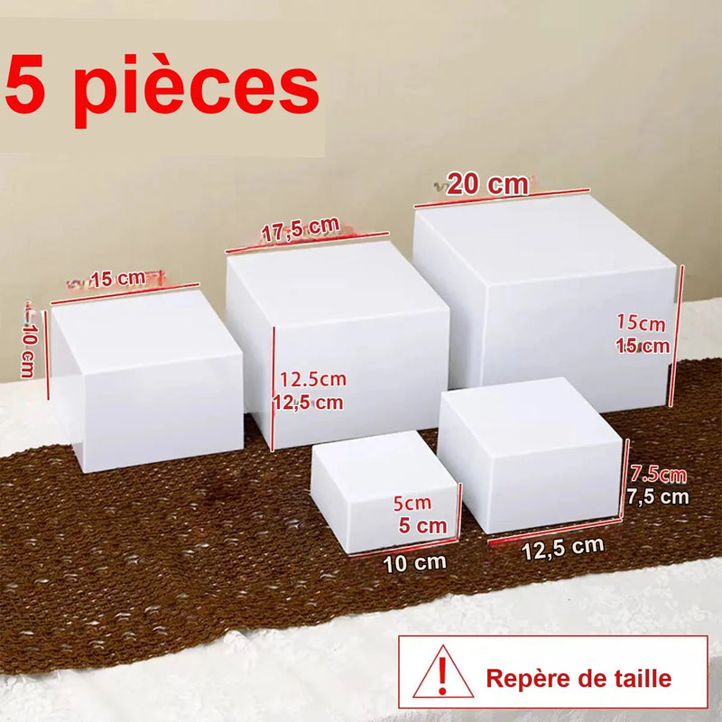 Présentoir Gâteau Acrylique Lot 5-6 Pièces – présentoir gâteau – détail du design