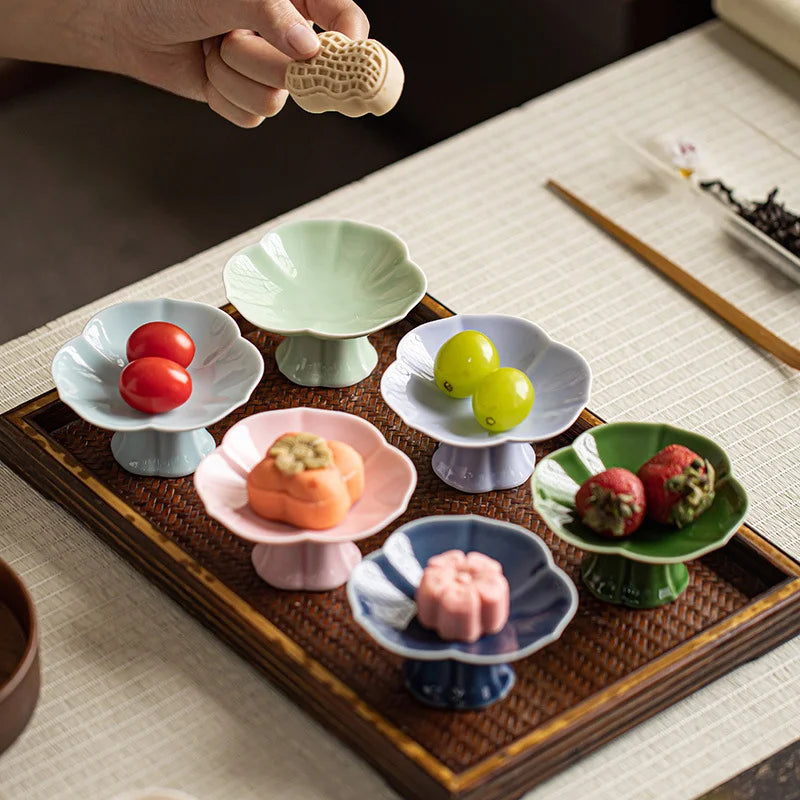 Assiette de Présentation Céramique Fleur sur Pied