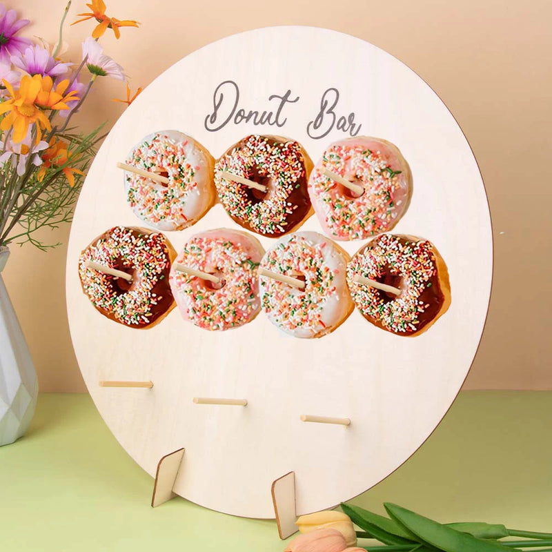Présentoir Donut Panneau Bois Chevilles
