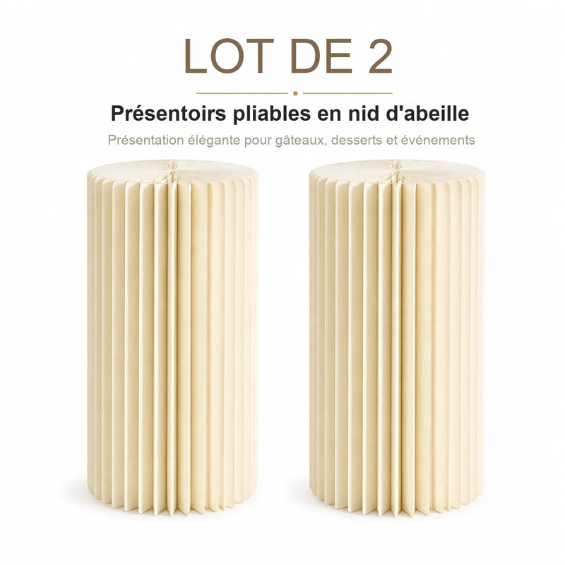 Présentoir Buffet Pliable Duo Alvéolé – présentoir buffet – détail de la finition