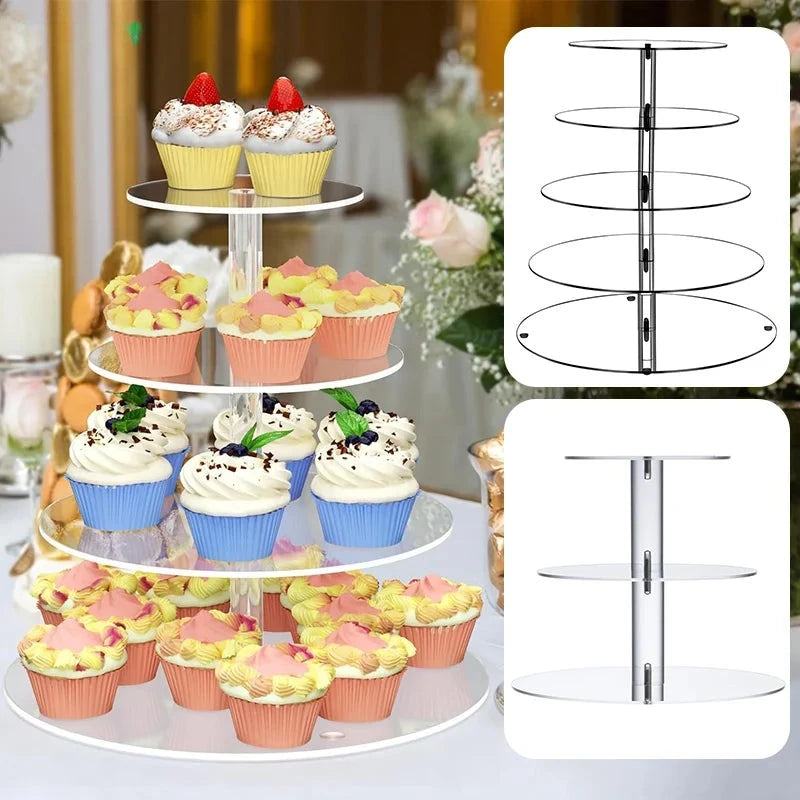 Tour Présentoir Cupcakes Mariage Acrylique – présentoir cupcake – détail de la finition
