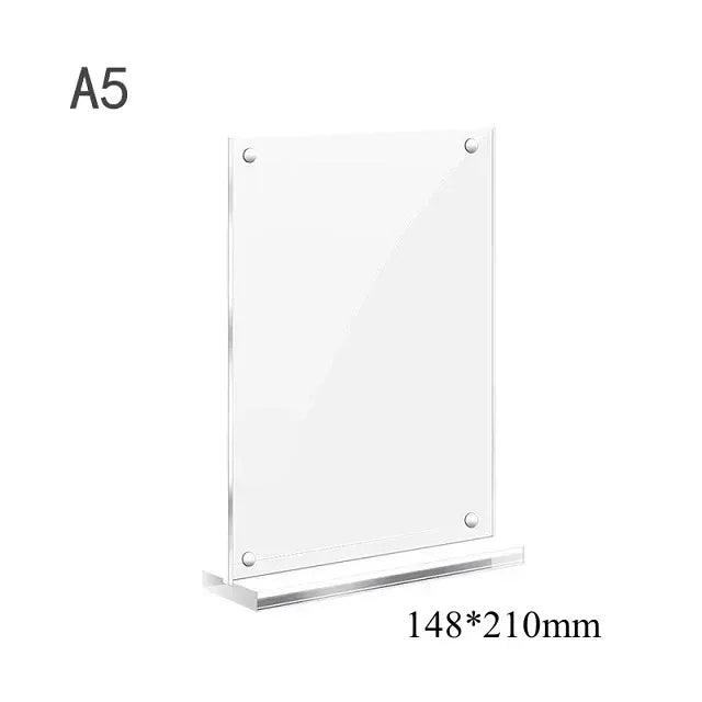 Porte-Menu Acrylique Transparent Vertical Horizontal A4 A5 A6