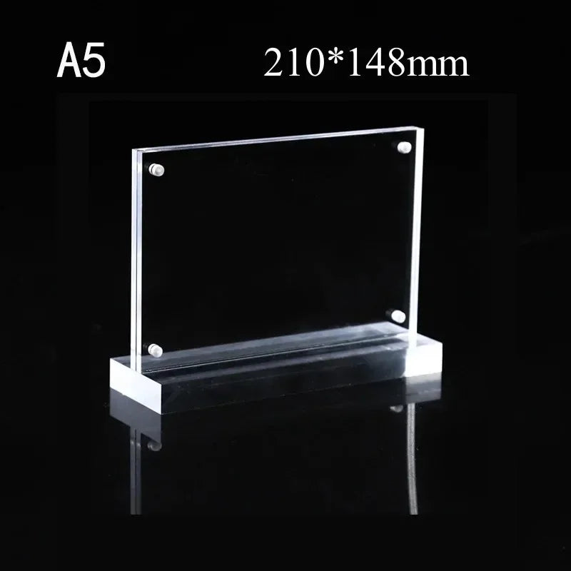Porte-Menu Acrylique Transparent Vertical Horizontal A4 A5 A6