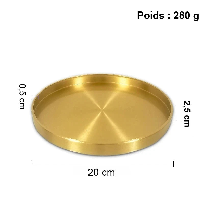 Plateau Laiton Rond Buffet Pro