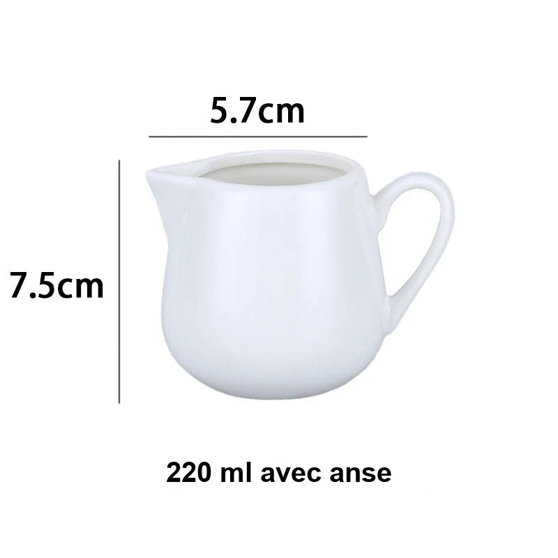 Pot à Lait Céramique Blanc Buffet Hôtel