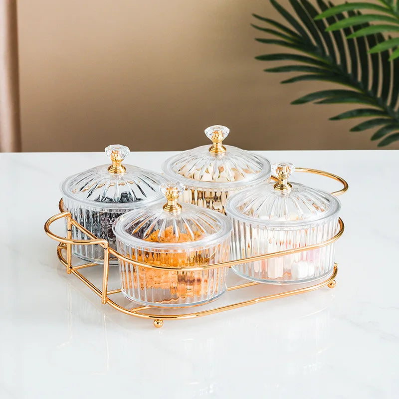 Plateau Fruits Secs Compartimenté Transparent – plateau de présentation – mise en scène pour réception