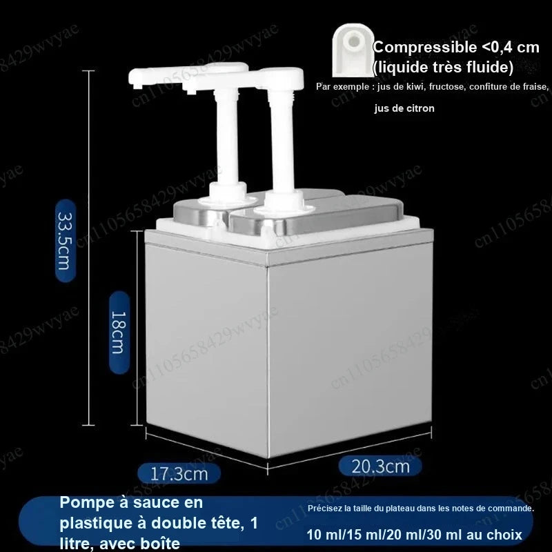 Distributeur de Sauce Buffet Double Tête Inox