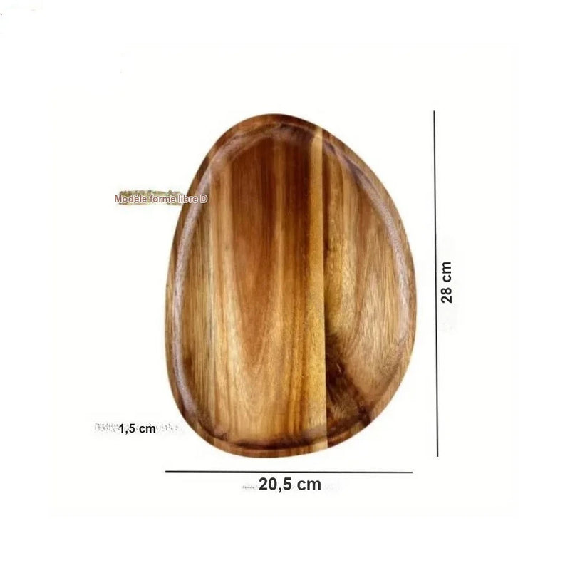 Plateau Fruits Bois Japonais Multi-Formes – plateau de présentation – vue alternative