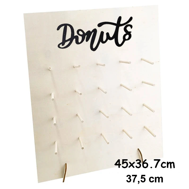 Présentoir Mural Donuts Cœur Bois – présentoir donuts – format et proportions