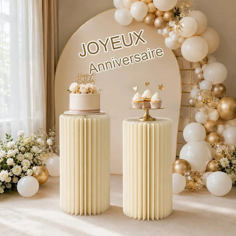 Présentoir Buffet Pliable Duo Alvéolé – présentoir buffet – vue de dessus