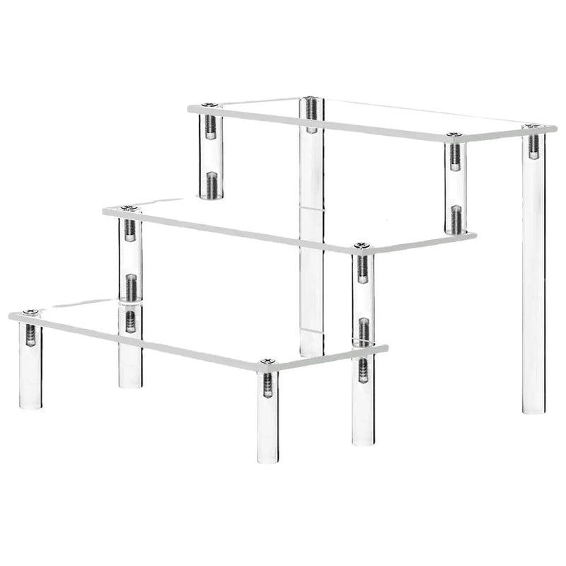 Rehausseur de Buffet Acrylique Transparent à Étages