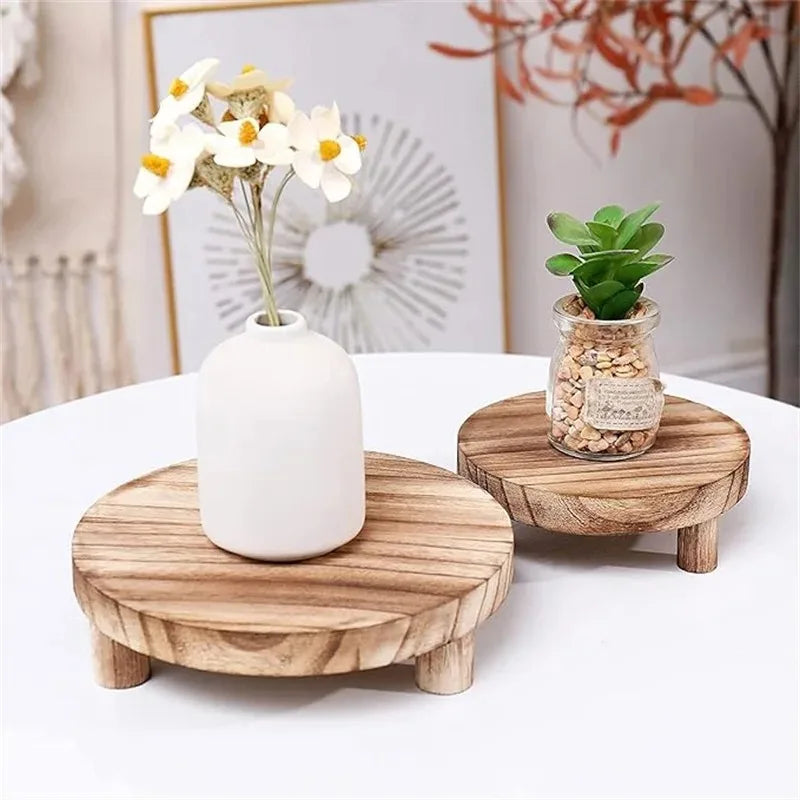 Rehausseur de Buffet Rond Bois Naturel