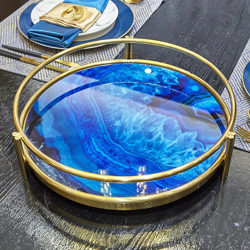 Plateau Décoratif Verre Présentation Raffinée – plateau de présentation – présentation complète