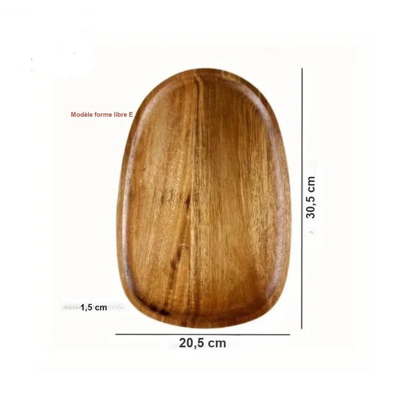 Plateau Fruits Bois Japonais Multi-Formes – plateau de présentation – détail de la finition
